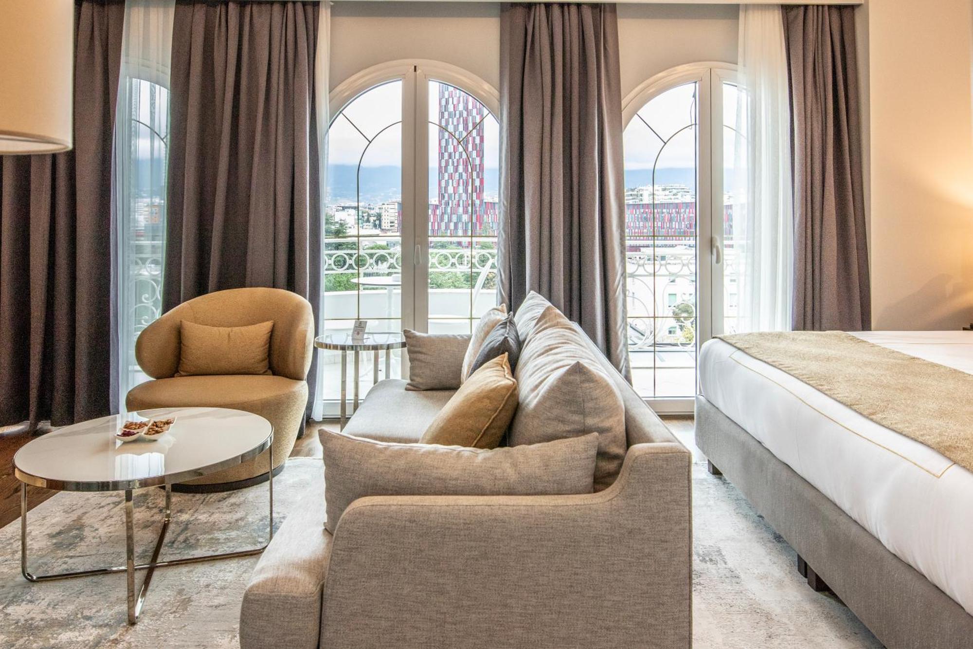 Xheko Imperial Luxury Hotel & Spa Tirana Exterior photo A suite at the hotel